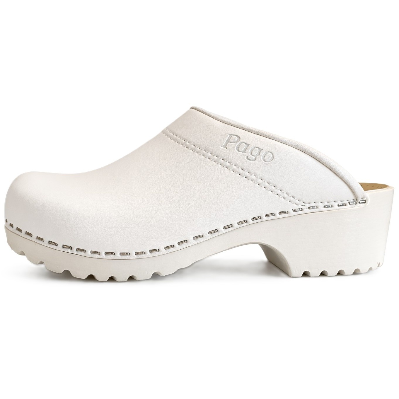 Pago Pago - Medische Klompen - Wit - Houten Zool