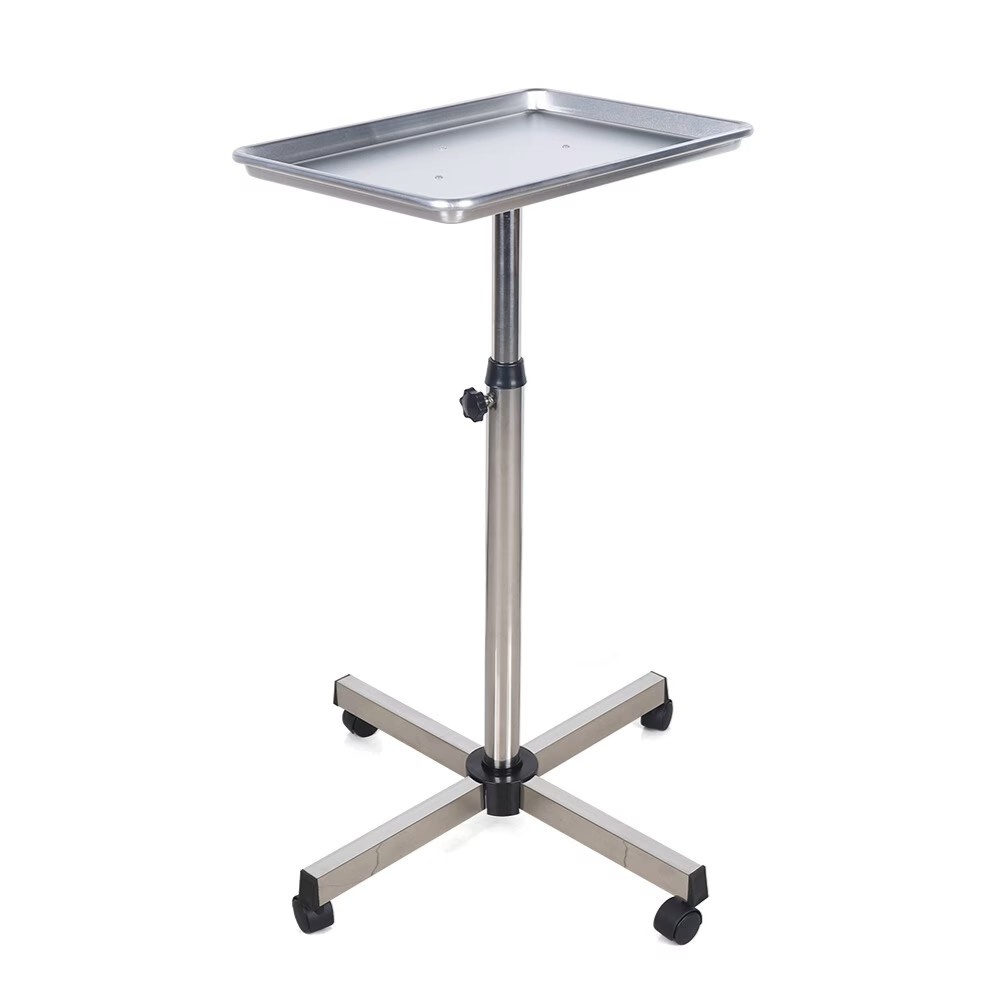 Instrumententafel Basic vierpoot - met RVS blad en in hoogte verstelbaar