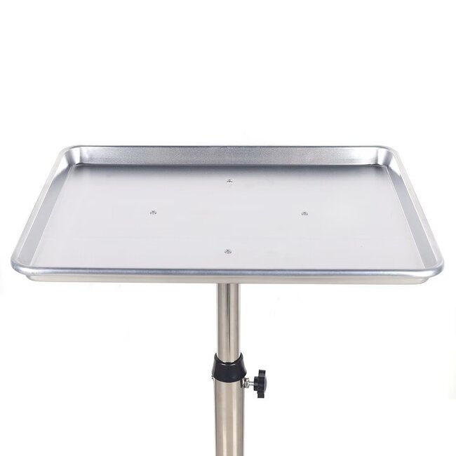 Instrumententafel Basic vierpoot - met RVS blad en in hoogte verstelbaar