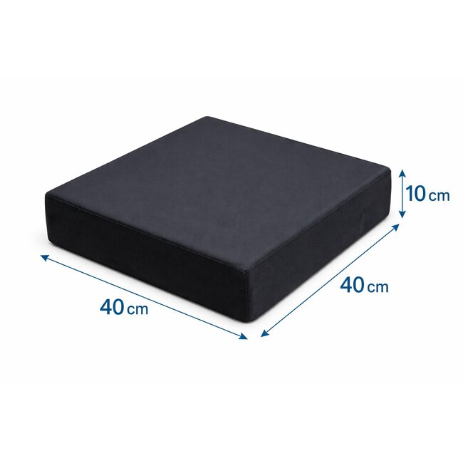 Zitverhoger 10 cm – Stevig Orthopedisch Zitkussen met Wasbare Hoes (40x40 cm)