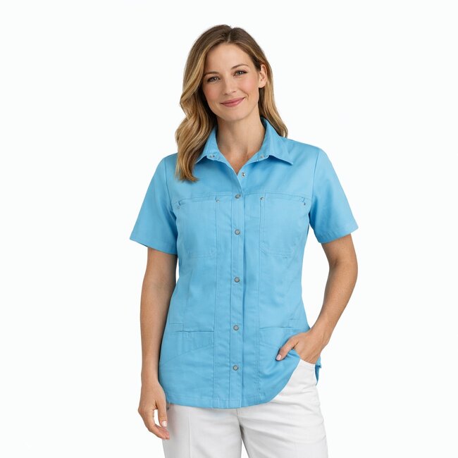 Haen Zorgkleding Zorgjasje type Kara in kleur Magic Azur - Uitlopende kleur OP=OP