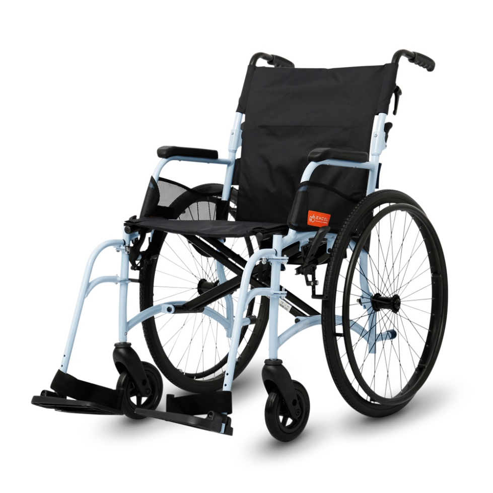 Excel Mobility Curve Lichtgewicht - Cloud Blue - Rolstoel - zitbreedte 40 of 45 cm, foto 6 van 6
