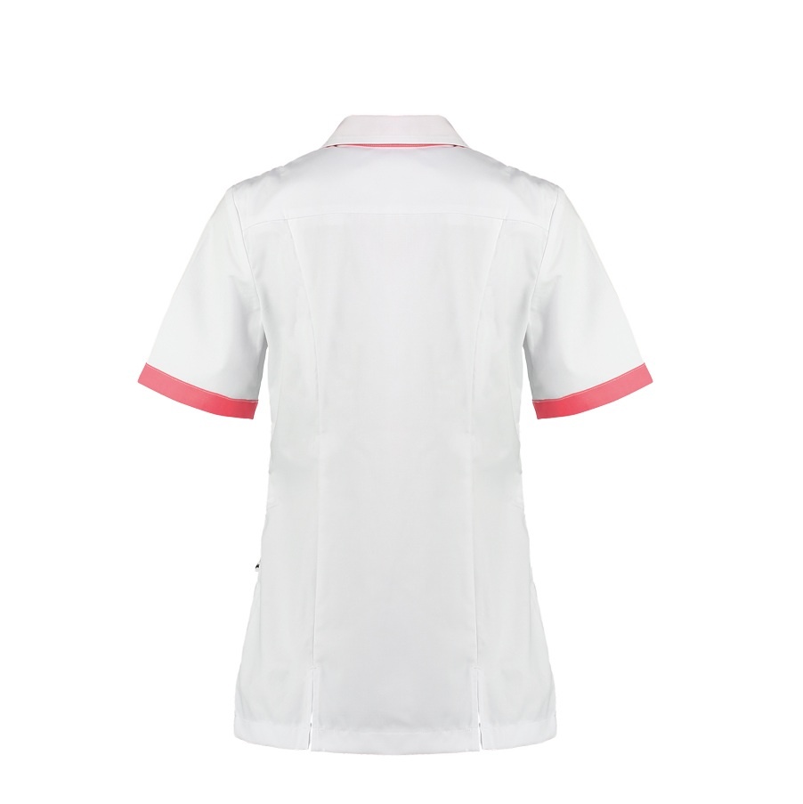 Haen Zorgkleding Fijke - Wit/Orient Pink - Dames Zorgjasje, foto 3 van 3