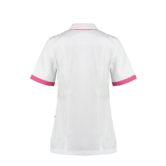 Haen Zorgkleding Fijke - Wit/Shocking Pink - Dames Zorgjasje