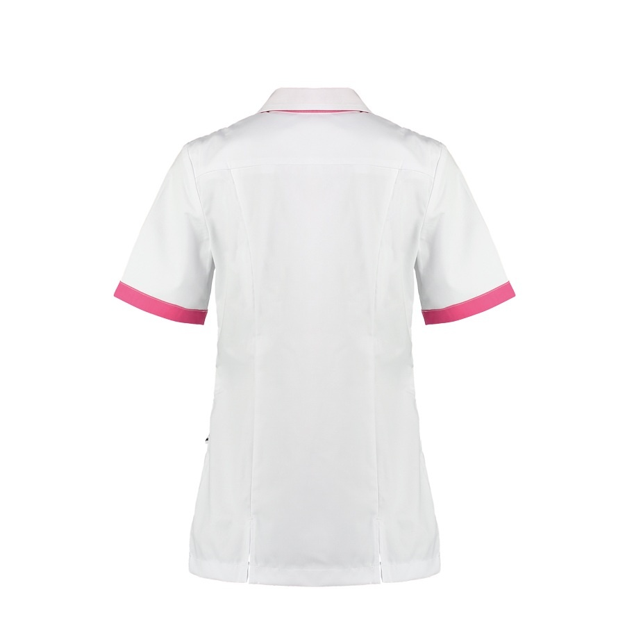 Haen Zorgkleding Fijke - Wit/Shocking Pink - Dames Zorgjasje, foto 3 van 3