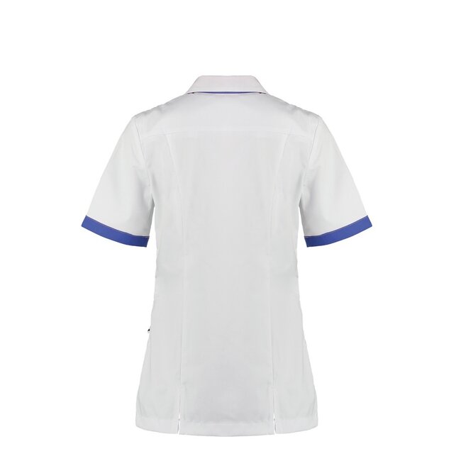 Haen Zorgkleding Fijke - Wit/Royal Blue - Dames Zorgjasje