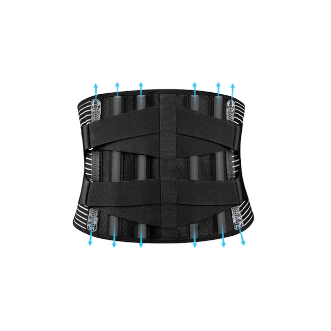 Lumbale Onderrugbrace - Ademend & Verstelbaar- Zwart