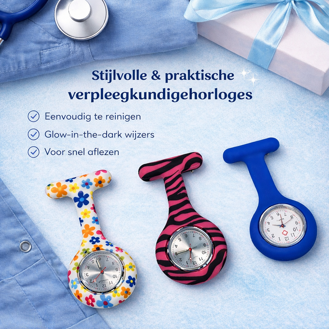 Verpleegstershorloge Silicone met print