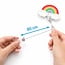 Badgehouder met Trekkoord – Regenboog – Uittrekbaar 80 cm – Clip voor Verpleegkundige / Zorg