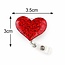 Badgehouder Glitter Heart