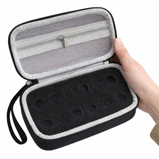 Opbergdoos voor Flesjes (3–5-10ml) – 10 vaks Hardcase | Geschikt voor Vials & Kleine Flacons