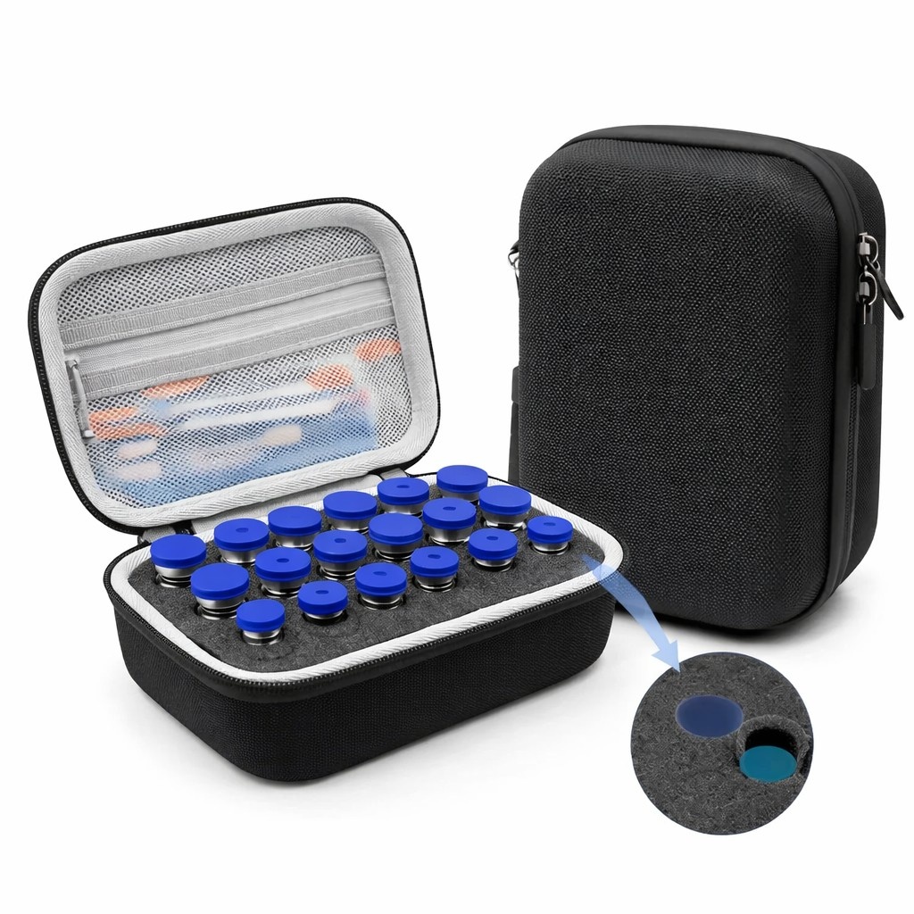Opbergdoos voor Flesjes (3–5-10ml) – 15 vaks Hardcase | Geschikt voor Vials & Kleine Flacons