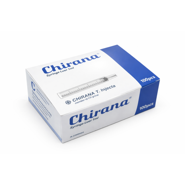 Chirana Chirana 1 ml spuit zonder naald – Steriele 1ml injectiespuiten 3-delig LDS – Hoge precisie – 100 stuks