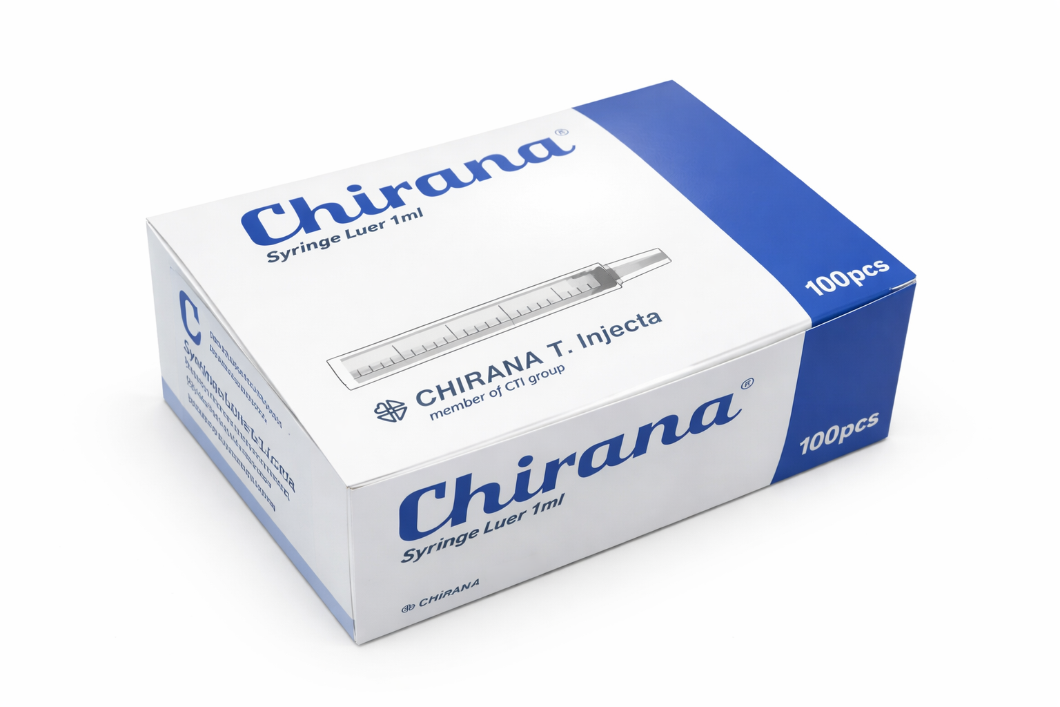 Chirana Chirana 1 ml spuit zonder naald – Steriele 1ml injectiespuiten 3-delig LDS – Hoge precisie – 100 stuks, foto 3 van 4