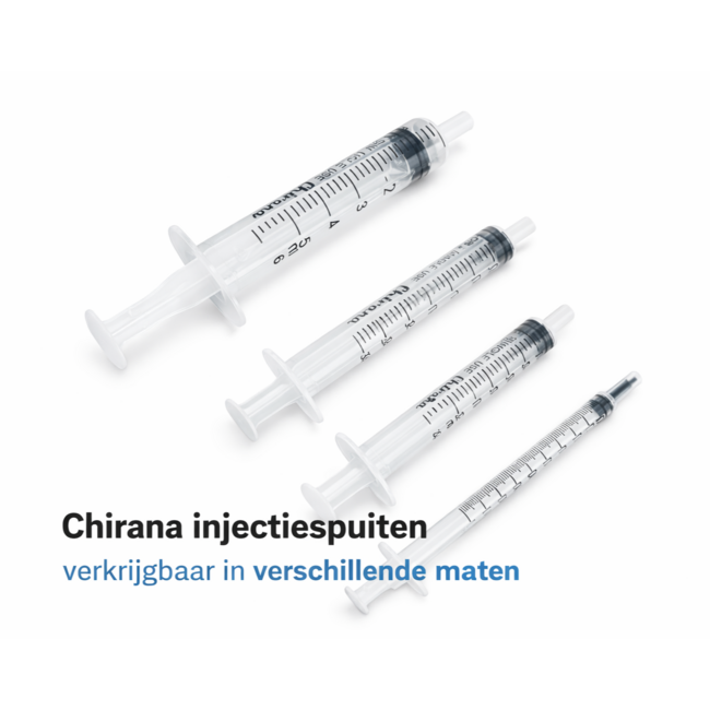 Chirana Steriele 5ml injectiespuiten 3-delig – 100 stuks