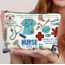 Verpleegkundige Etui met Rits – Wit Tasje – Nurse Life Print