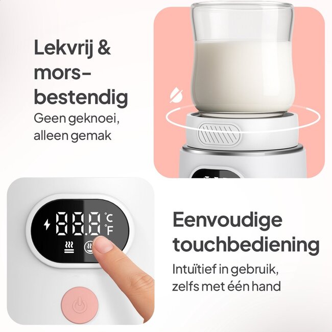 Mammie Mammie GO Draagbare Flessenwarmer Onderweg - Draadloos - Incl 6 Adapters