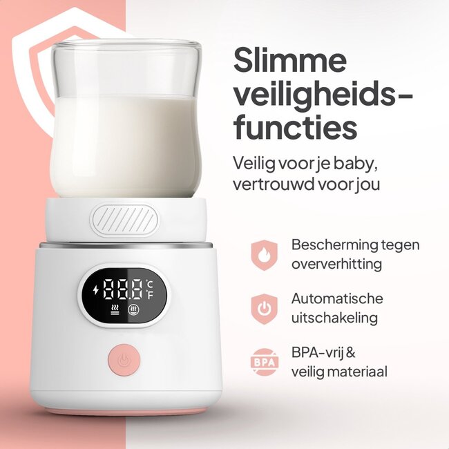 Mammie Mammie GO Draagbare Flessenwarmer Onderweg - Draadloos - Incl 6 Adapters
