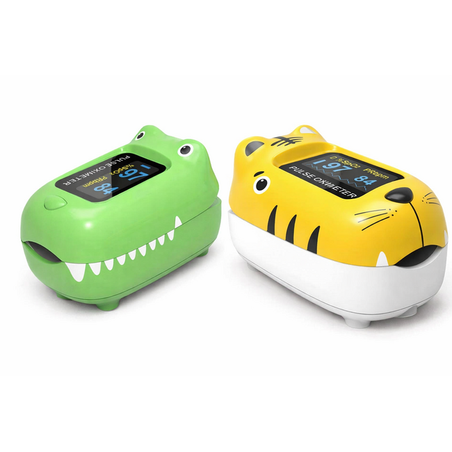 Oxy-0 | Kinder Saturatiemeter (Spo2) | Tijger of Krokodil | Pediatrische Pulsoximeter