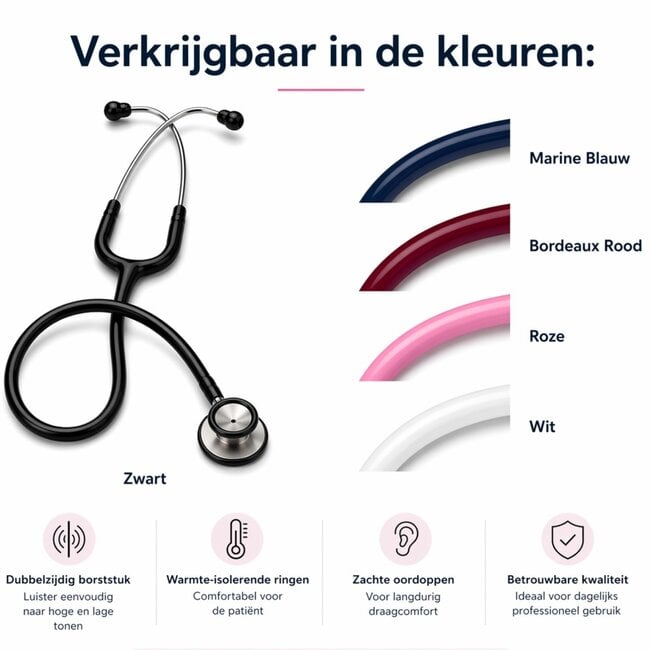Stethoscoop Classic Pro – Betrouwbare Basis Stethoscoop met Dubbelzijdige Kop