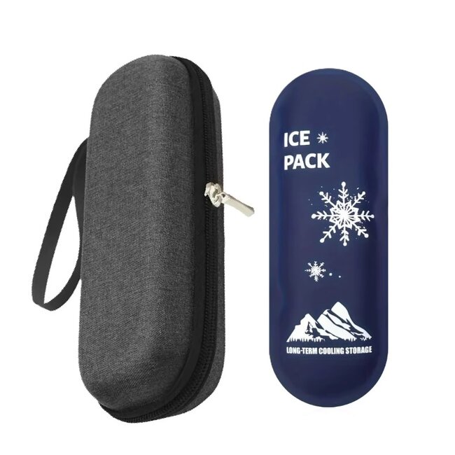 Insuline koeltas reis etui - zwart - voor twee pennen