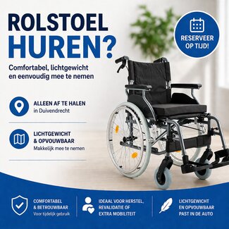 Rolstoel huren in Amsterdam | opvouwbaar en lichtgewicht