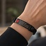 MediSieraad Gepersonaliseerde fijne armband - Zwart - RVS - Incl. Gravering
