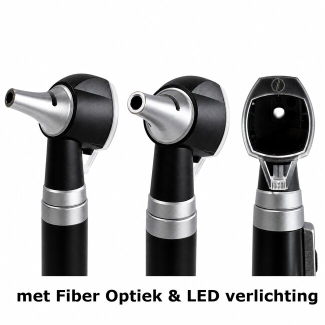 Basic Otoscoop - Fiber Optiek en LED verlichting  inclusief USB tafellader