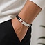 MediSieraad armband zwart gevlochten kunstleer met RVS plaatje - Incl. Gravering - Copy