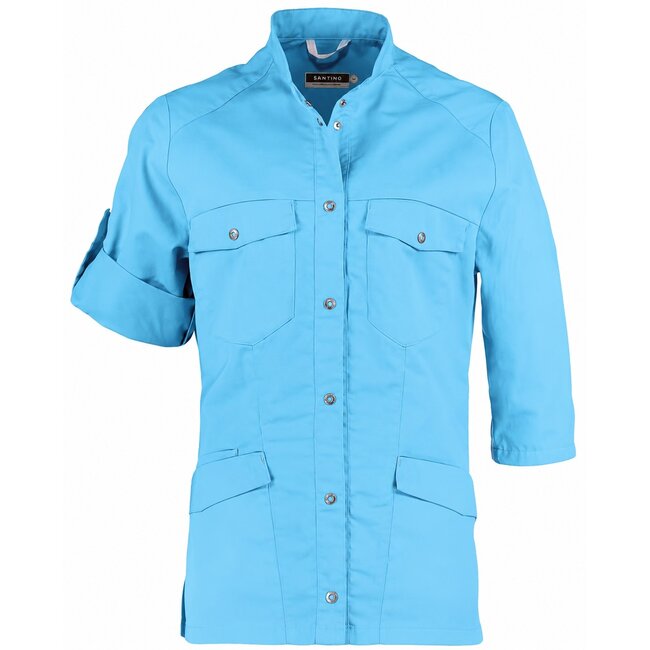 Haen Zorgkleding Fadma - Magic Azur - Dames Zorgjasje - OP=OP
