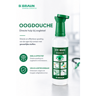 BBraun B. Braun Oogdouche 500 ml – Steriele Oogspoelfles voor Eerste Hulp bij Oogletse