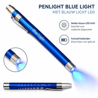 Penlight met blauw licht - Blue light LED ooglampje