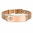 MediSieraad Gepersonaliseerde fijne armband - Rosé goudkleur - Incl. Gravering