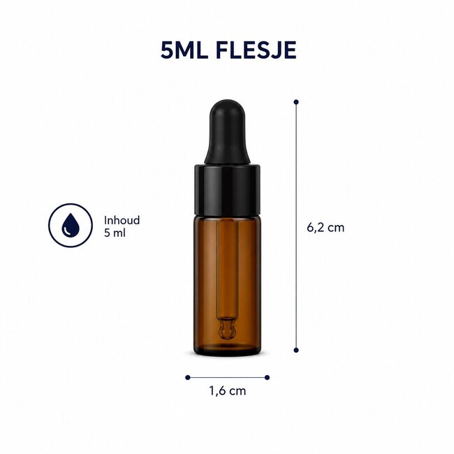 Pipetflesjes 5 ml – Set van 8 Stuks