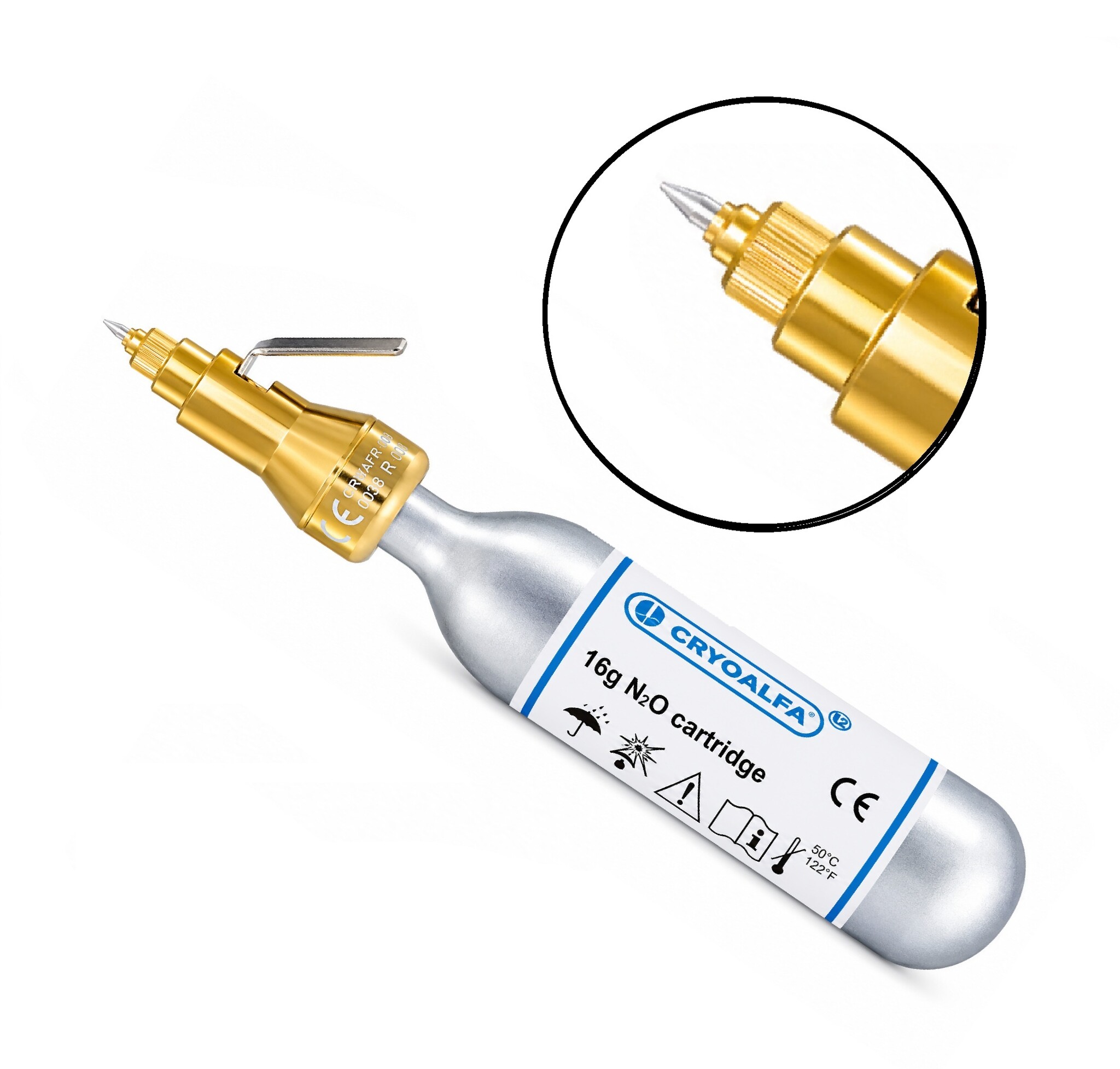CryoAlfa Cryoalfa Super Punt applicator - incl.cartridge en opbergetui.