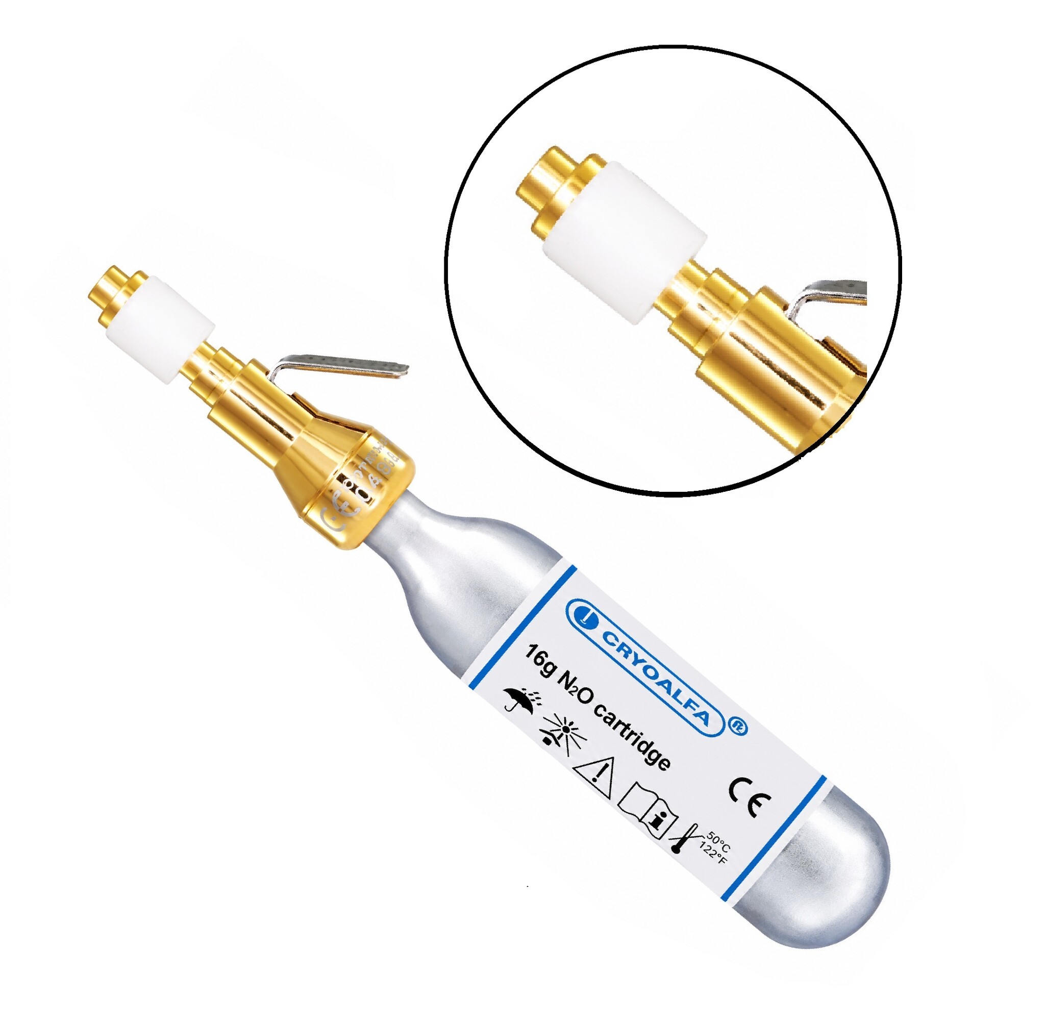 CryoAlfa Cryoalfa Super Contact applicator- incl.cartridge en opbergetui.