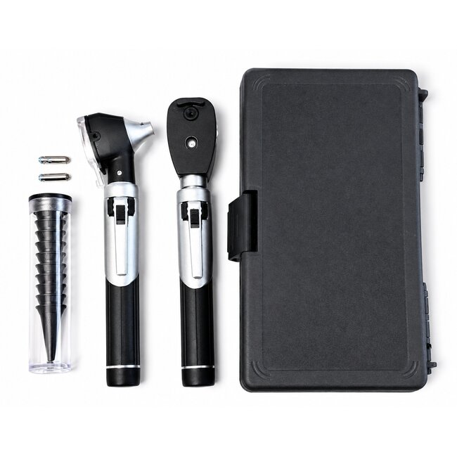 Pocket Diagnostische Set – Otoscoop & Oftalmoscoop inclusief Hardcase