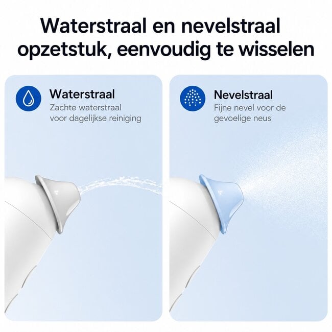Medcodes Elektrische Neusdouche – Pulsatieve Sinusdouche met 30 Zoutpads & 3 Reinigingsstanden