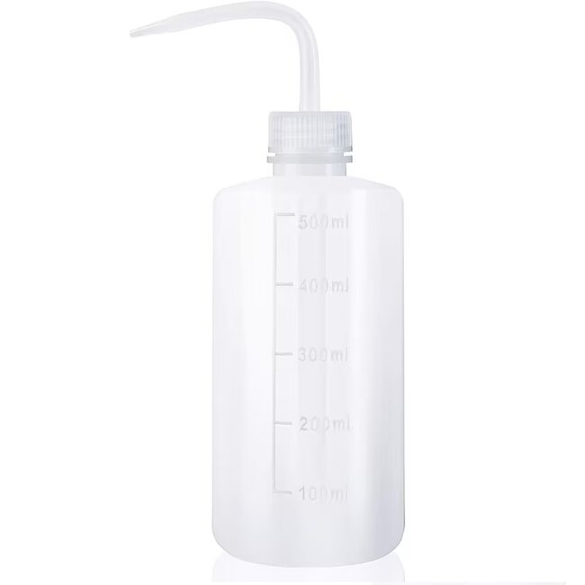 Spuitfles 500ml Knijpfles met Gebogen Tuit – Doseerfles voor Laboratorium, Hobby & Reiniging