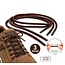 Elastische Schoenveters Bruin 81 cm – 3 Paar – Maak van Veterschoenen Instapschoenen