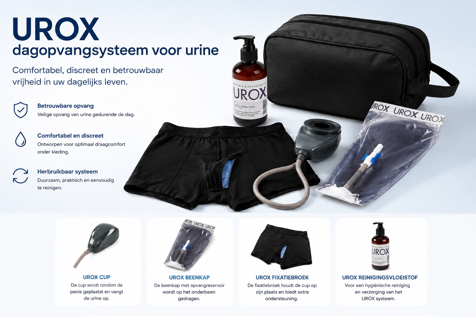 UROX urine dag opvang systeem voor mannen