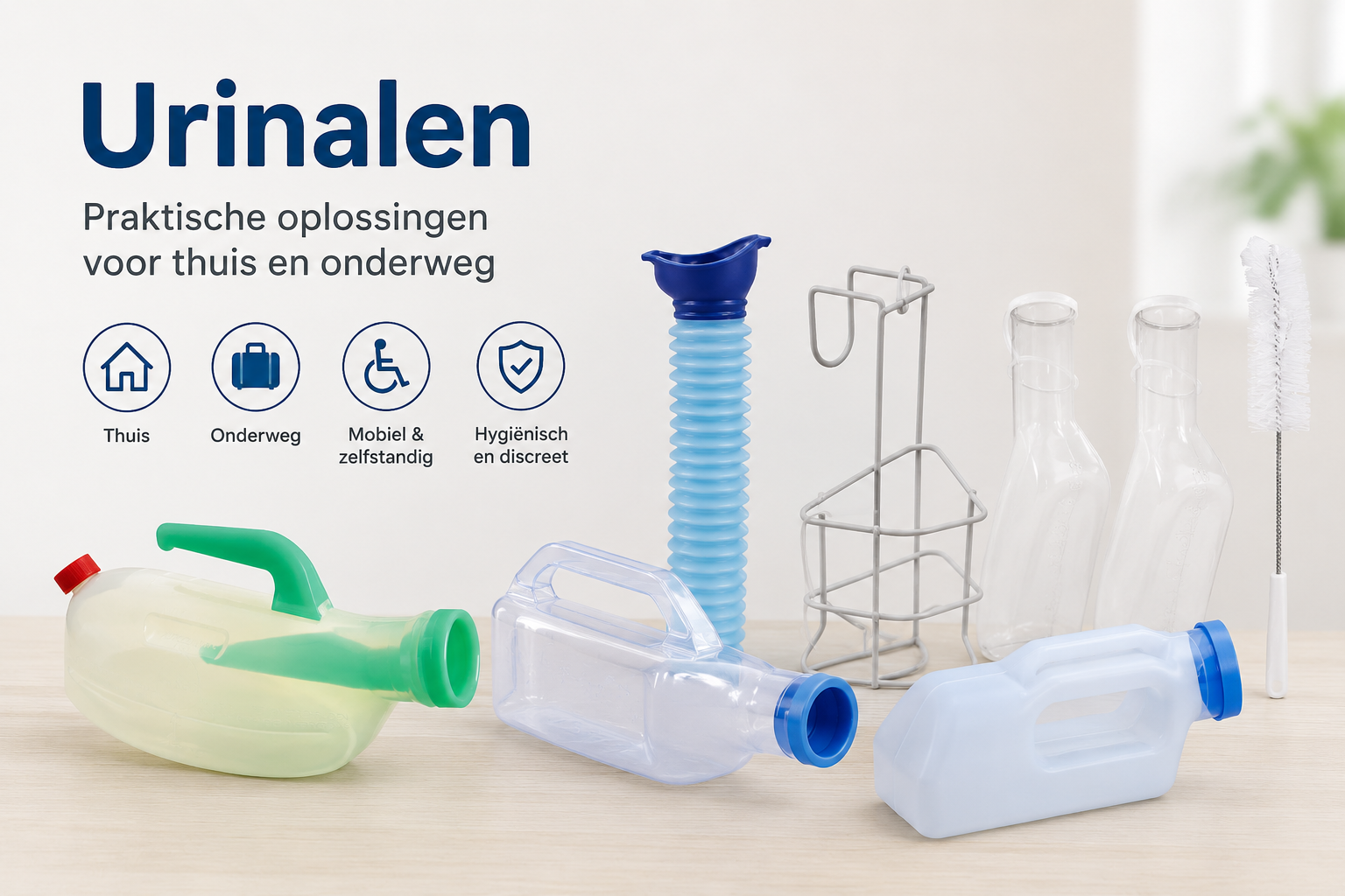 Urinalen: een praktische oplossing bij incontinentie - vooral 's nachts en onderweg