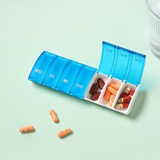 Pillendoosje Weekbox Transparant met 7 Vakjes (Duitstalig)