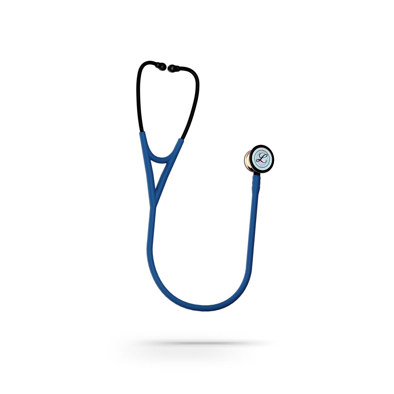 Littmann® Cardiology IV™ Stethoscoop – Satin Finish Marineblauw / Hoogglans Regenboog Borststuk – 6242C, foto 3 van 6