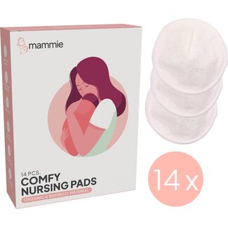 Mammie Mammie® Wasbare Zoogcompressen – 14 Stuks – 100% Organisch Bamboe – Inclusief Waszakje – Herbruikbare Borstcompressen