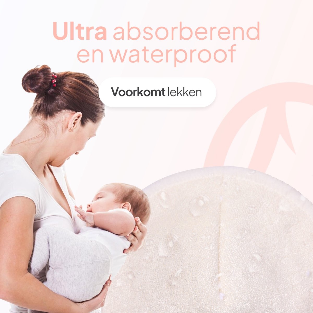 Mammie Wasbare Zoogcompressen – 14 Stuks – 100% Organisch Bamboe – Inclusief Waszakje – Herbruikbare Borstcompressen, foto 3 van 6