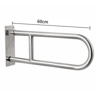 Toiletbeugel opklapbaar 60 cm – Roestvrijstaal – WC Steun