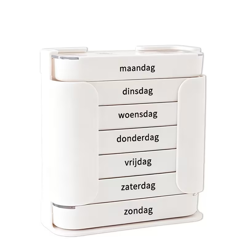Medicijncassette week / Pillendoos - Wit - NL