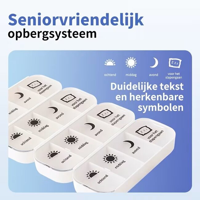 Medicijncassette week / Pillendoos - Wit - NL