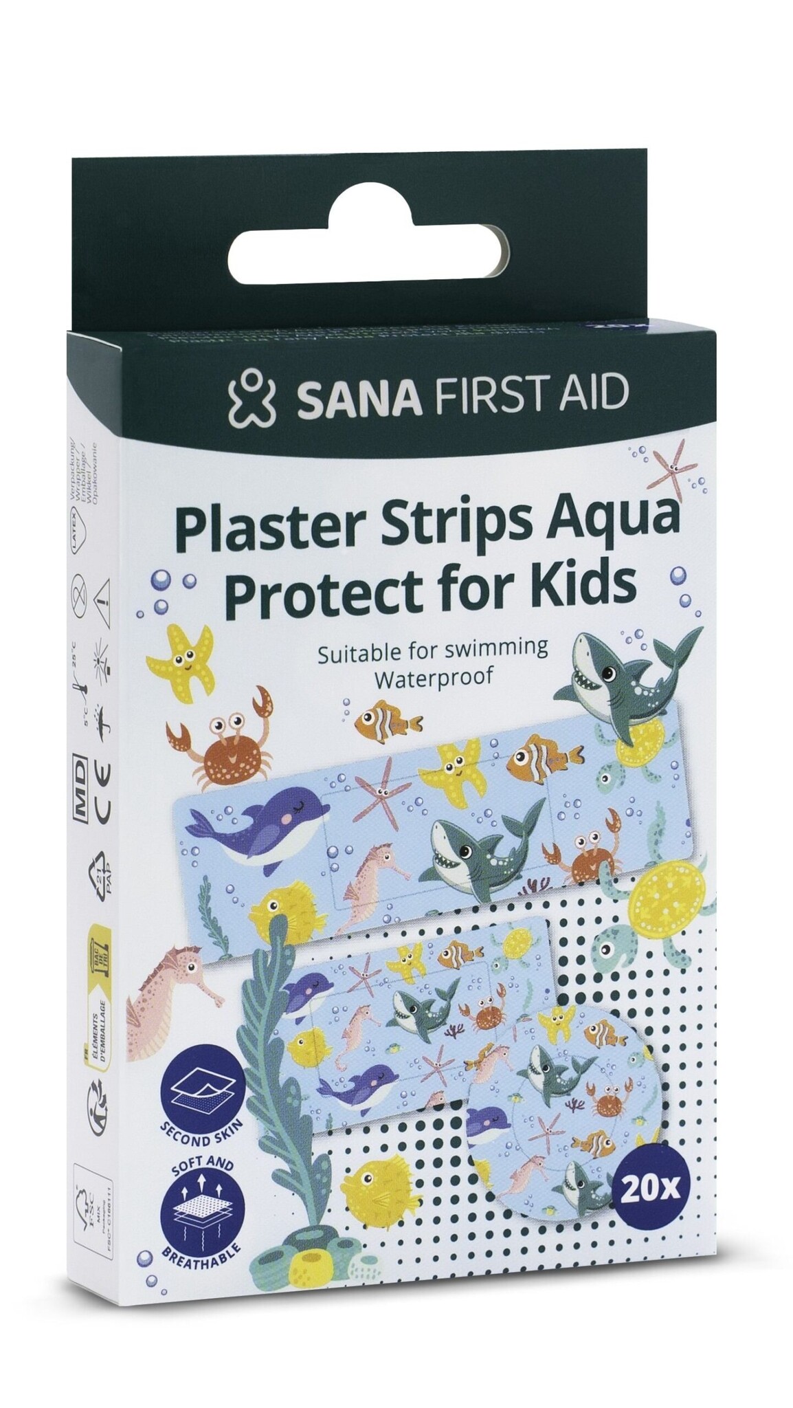 Sana First Aid Aqua Protect Kinderpleisters, foto 2 van 3